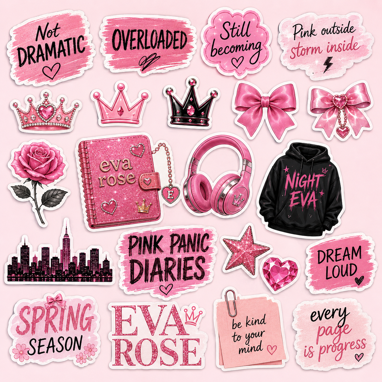 Eva Rose Sticker Collection