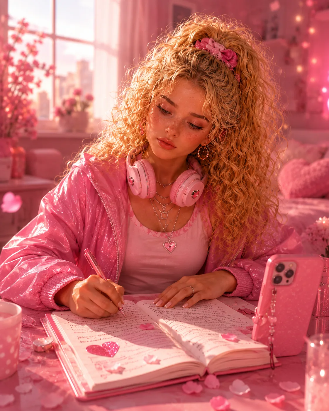 Eva Rose — writing her diary