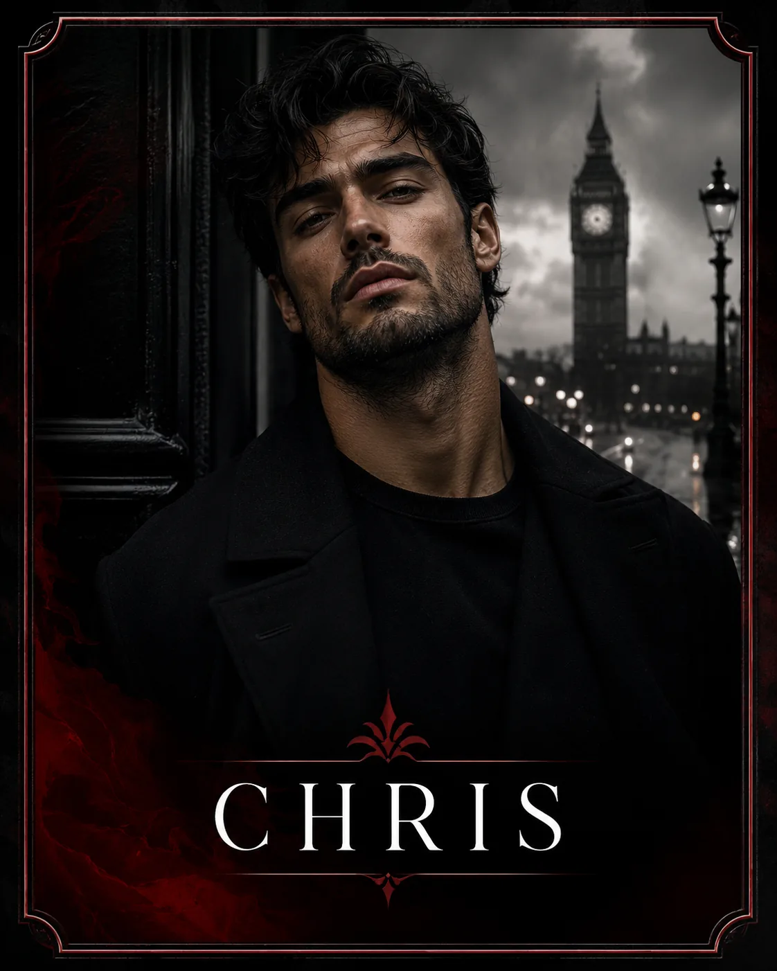 Chris — dark hair, The Hidden King, Ivy & Chris London series